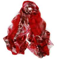 丝界(SIGI)春之魅   2013秋冬新款100%桑蚕丝围巾 长款银丝印花防晒丝巾 空调披肩围巾 14号色