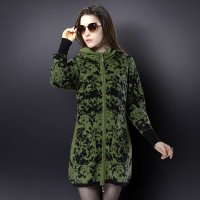 墨漓女式貂绒印花长款外套1378
