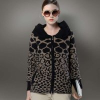 墨漓女式貂绒印花羊绒衫1379