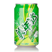 美年达青苹果味汽水330ML听装（天津）