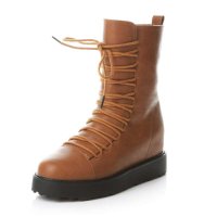 图米娜2013秋冬新款 松糕厚底短靴骑士靴军靴冬靴女鞋C602