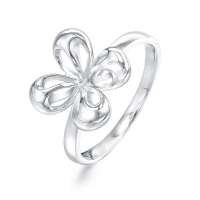 周生生 Pt950铂金十字花戒指 11# 79450r (4.05克)