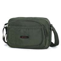 丹杰斯 休闲便携横版水洗布 单肩包-斜挎包 9019 军绿