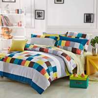 远梦 家纺床品套件 100%纯棉时尚床单四件套230cmX250cm(布拉格爱恋-蓝）