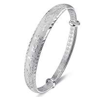 跃进珠宝-千足银手镯寿比南山 长辈送礼(祝贺长寿之意)