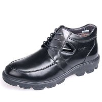 花花公子真皮正装男靴加绒保暖124-613054-1