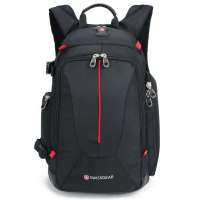 瑞士军刀swissgear双肩摄影包30L防泼水/耐撕裂/防刀刮1680D/PVC面料 JP819黑色