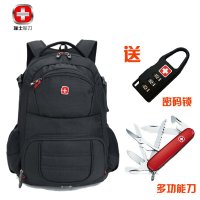 瑞士军刀防泼水专业单单反相机包双肩包电脑包摄影包户外旅行包数码包背包14寸SA9818黑色