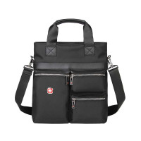 瑞士军刀swissgear14寸超薄电脑iPad专用双层袋竖款电脑公文包SA-7773黑色