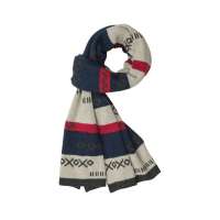 THANTRUE真享 韩版针织情侣大围巾 秋冬季羊毛羊绒 女士毛线长款围脖 W068 藏青米