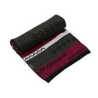 THANTRUE真享 韩版针织情侣大围巾 秋冬季羊毛羊绒 女士毛线长款围脖 W068 暗红深灰