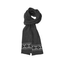 THANTRUE真享 韩版羊毛羊绒围巾 秋冬季纯色针织毛线围脖 男士情侣多用 W070 深灰色