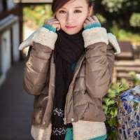 THANTRUE真享 韩版羊毛羊绒长围巾 秋冬季情侣毛线纯色 女士针织围脖 W071 黑色