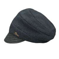 THANTRUE真享 韩版秋冬季女士贝雷帽 羊毛毡帽子 圆顶帽 B009 黑色