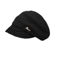 THANTRUE真享 韩版秋冬季女士贝雷帽 羊毛毡帽子 圆顶帽 B009 宝蓝色