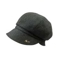 THANTRUE真享 潮人八角帽子 秋冬天羊毛呢鸭舌帽 女士圆顶情侣帽 B011 驼色