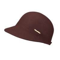 THANTRUE真享 时尚潮人鸭舌帽子 秋冬季兔毛盆帽 女士圆顶贝雷帽 B014 米色夹花