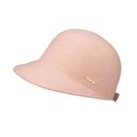 THANTRUE真享 时尚潮人鸭舌帽子 秋冬季兔毛盆帽 女士圆顶贝雷帽 B014 咖啡夹花