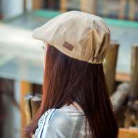 THANTRUE真享 韩版花朵盆帽子 秋冬天大沿羊毛呢帽 女士圆顶礼帽 H031 驼色