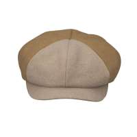 THANTRUE真享 韩版复古鸭舌帽子 秋冬季羊毛呢八角帽 女士情侣报童帽 K068 驼色