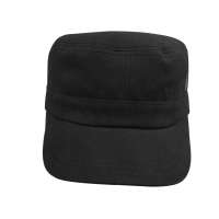 THANTRUE真享 韩版平顶帽子 秋冬季鸭舌帽 男士黑色纯棉军帽开普帽 J063 黑色