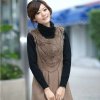 伊薇瑞 优雅气质兔毛修身无袖连衣裙E820199