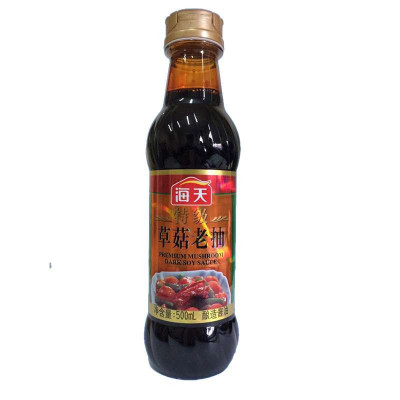 海天酱油 特级草菇老抽500ml*1瓶 特级酿造老抽红烧上色阳光酿晒酱油 特级草菇老抽500ml*1瓶