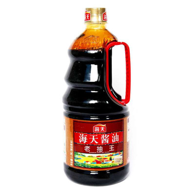 海天酱油 0添加草菇老抽1.9L*2瓶 一级老抽非转基因黄豆酱油 红烧上色老抽酱油