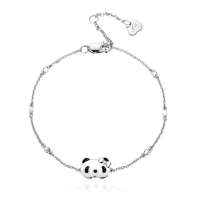 潮宏基 官方正品-熊猫系列-Chi-Chi & Qi-Qi-18K金-18K金手链