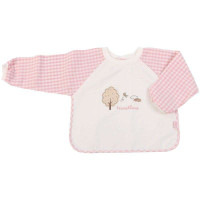 良良 婴幼儿麻棉环保罩衣(大号)浅粉LLF04-2P 浅粉 49*40