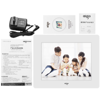爱国者(aigo) 数码相框DPF83 8英寸高清电子相册 智能家居 支持视频音乐 SD卡/U盘直插 礼品佳选 白色