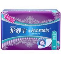 护舒宝超柔软瞬洁超薄吸收护垫自然无香40片