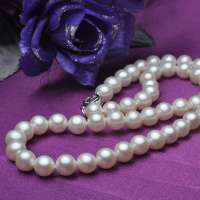 千足珍珠 无瑕淡水珍珠项链 NW754S43-HJ