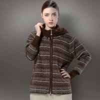 墨漓女式貂绒印花短款外套9062A