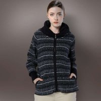 墨漓女式貂绒印花短款外套9064A