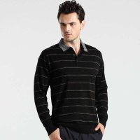 格斯帝尼时尚男士条纹羊毛衫H8004