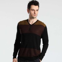 格斯帝尼时尚V领男士羊毛衫H8006