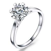 喜钻 复古雪花 一克拉效果 27分SIIJ钻石戒指R1625