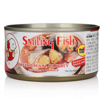 乐鱼Smiling Fish 穆莎曼咖喱油炸鲭鱼罐头185克罐装 泰国进口