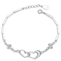 唯一(Winy) 925纯银手链 心扉 时尚典雅 女款手链  配精美礼盒 193SL4