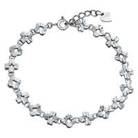 唯一(Winy) 925纯银手链 爱の四叶草 时尚典雅 女款手链  配精美礼盒 197SL4