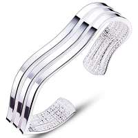 唯一(Winy)S999千足银手镯 盛夏光年 24(±)1克 纯银手镯 配检测证书精美包装 188SZ4