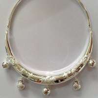 张银匠 S990足银宝宝项圈 宝宝礼物 满月礼 可爱宝宝富贵有余款