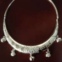 张银匠 S990足银宝宝项圈 宝宝礼物 满月礼 富贵花开款