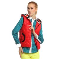 2013新款 雪中飞羽绒服 女五角星马甲X1301008