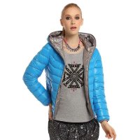 2013新款 雪中飞羽绒服 女简约连帽飞羽绒 X1301016