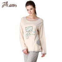 顶瓜瓜2013秋季新款女士纯棉猫咪长袖家居服套装DJJWQ-T4013