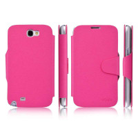 vouni简约系列皮套NOTE2N7100桃红