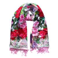 高档双层真丝拉绒大披肩-优雅格调