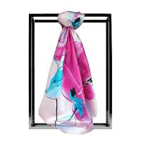 美帜真丝桑波缎围巾-粉色